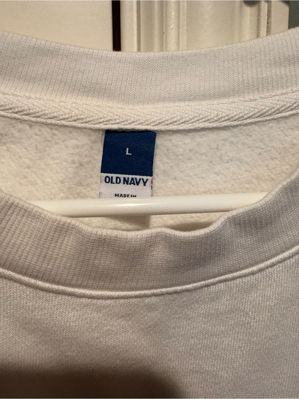 Old Navy White Sweatshirt with Red "JOY" Graphic - Picture 2 of 3